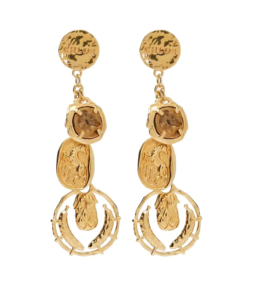 Chloe Chloé Chloé Medals embellished drop earrings