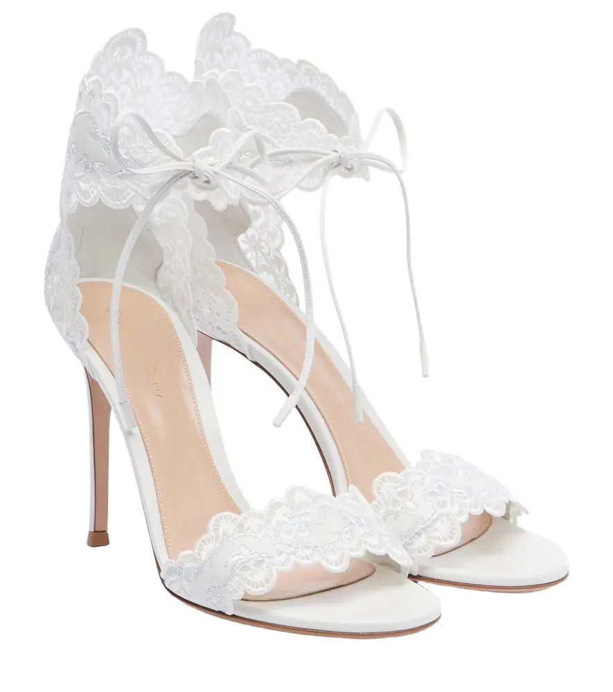 Gianvito Rossi Evie 105 embroidered leather sandals