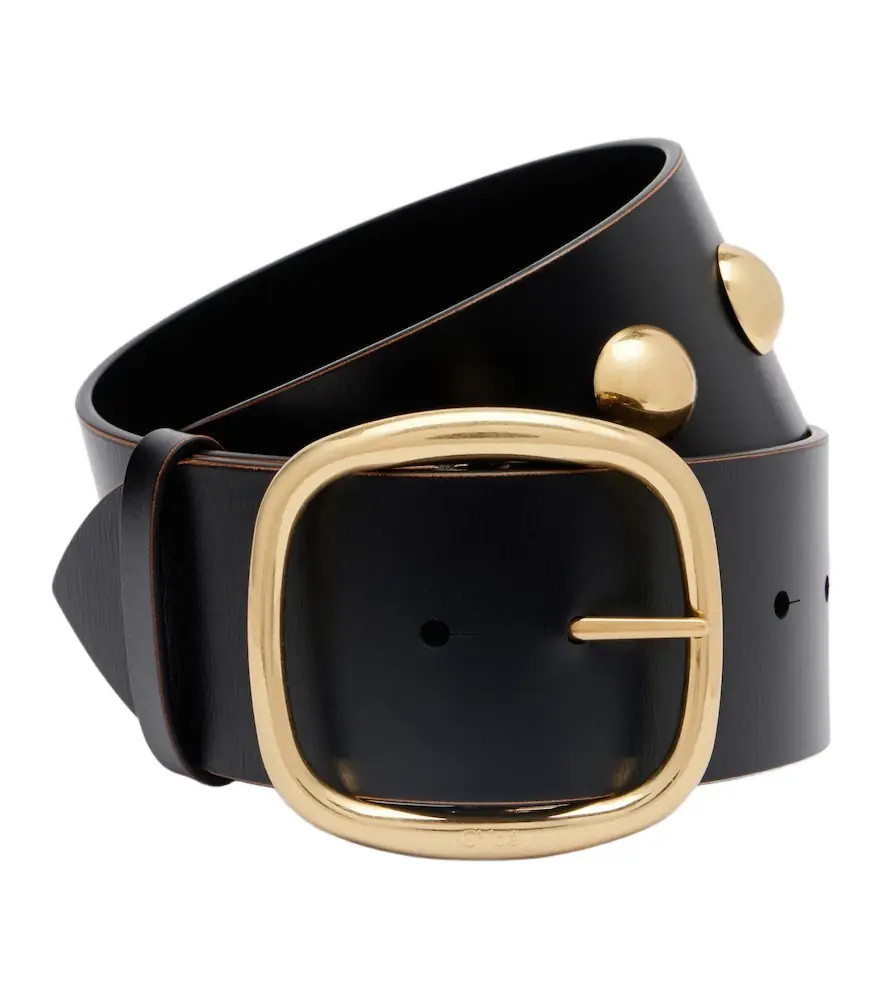 Chloe Chloé Chloé Midnight studded leather belt