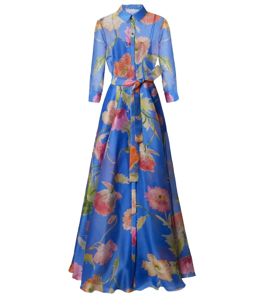 Carolina Herrera Floral silk organza gown