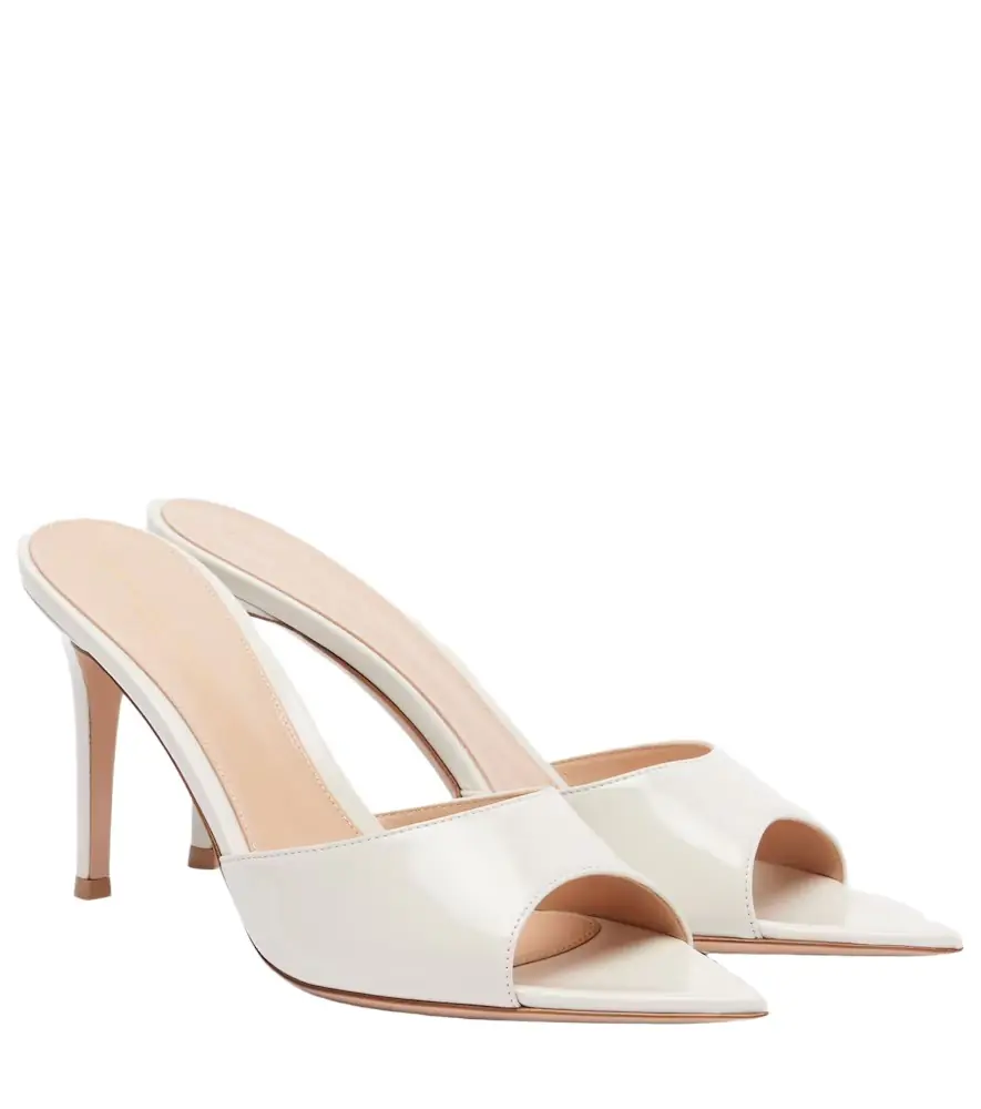 Gianvito Rossi Elle 85 patent leather mules
