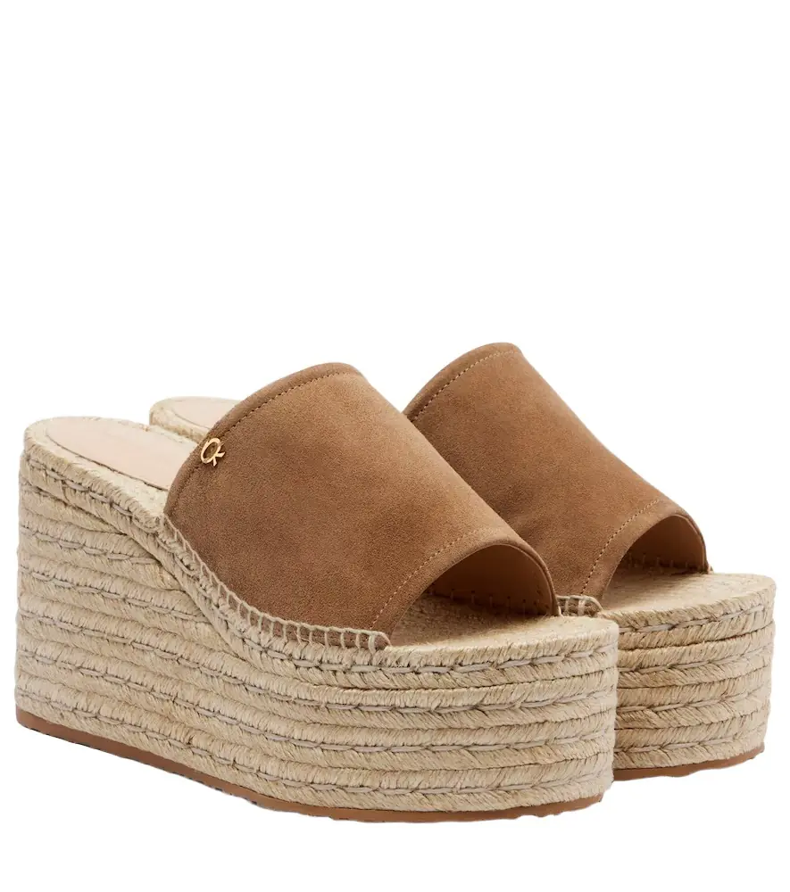 Gianvito Rossi Suede espadrille wedges
