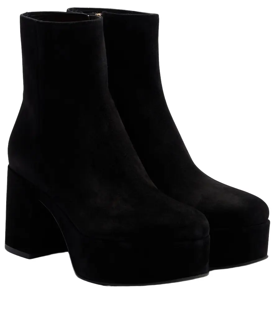 Gianvito Rossi Sally suede platform ankle boots