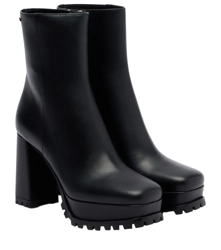 Gianvito Rossi Harlem leather platform ankle boots