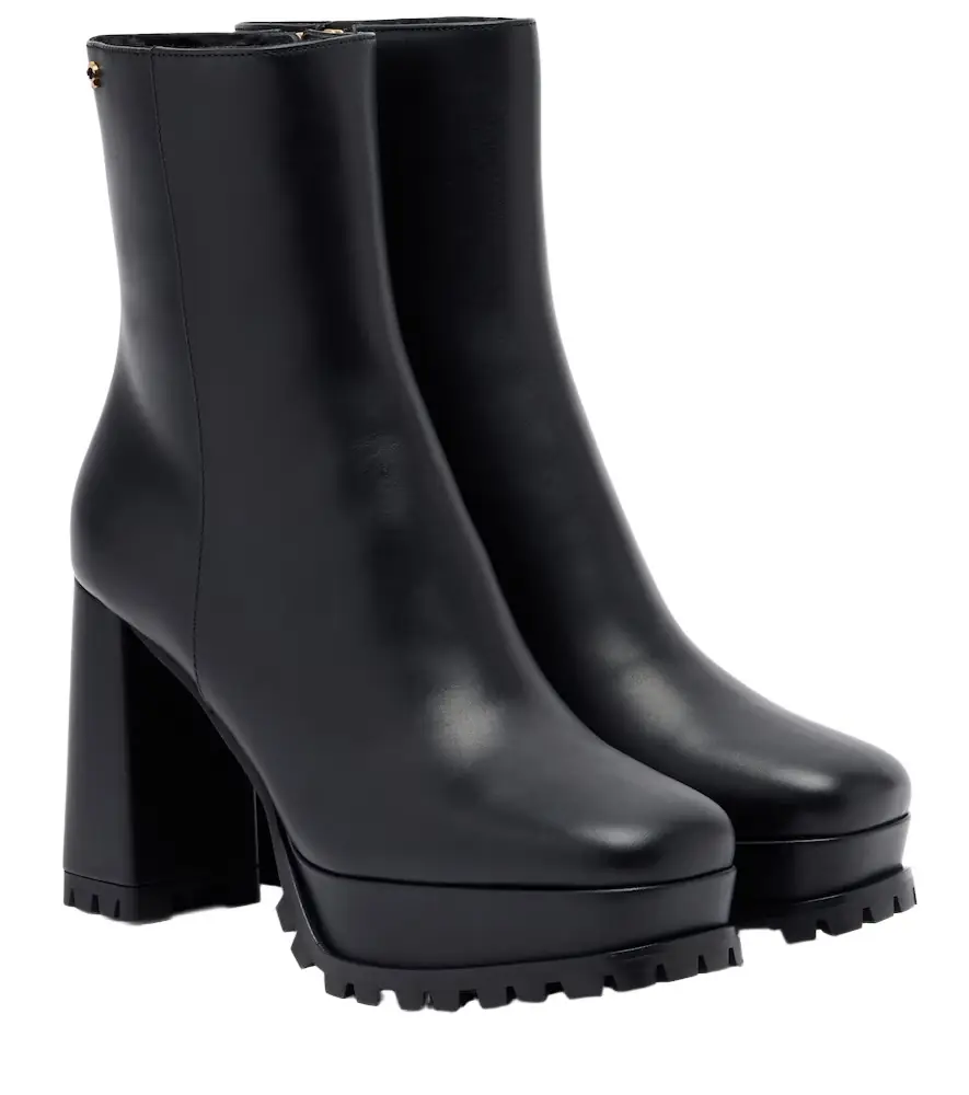 Gianvito Rossi Leather platform ankle boots