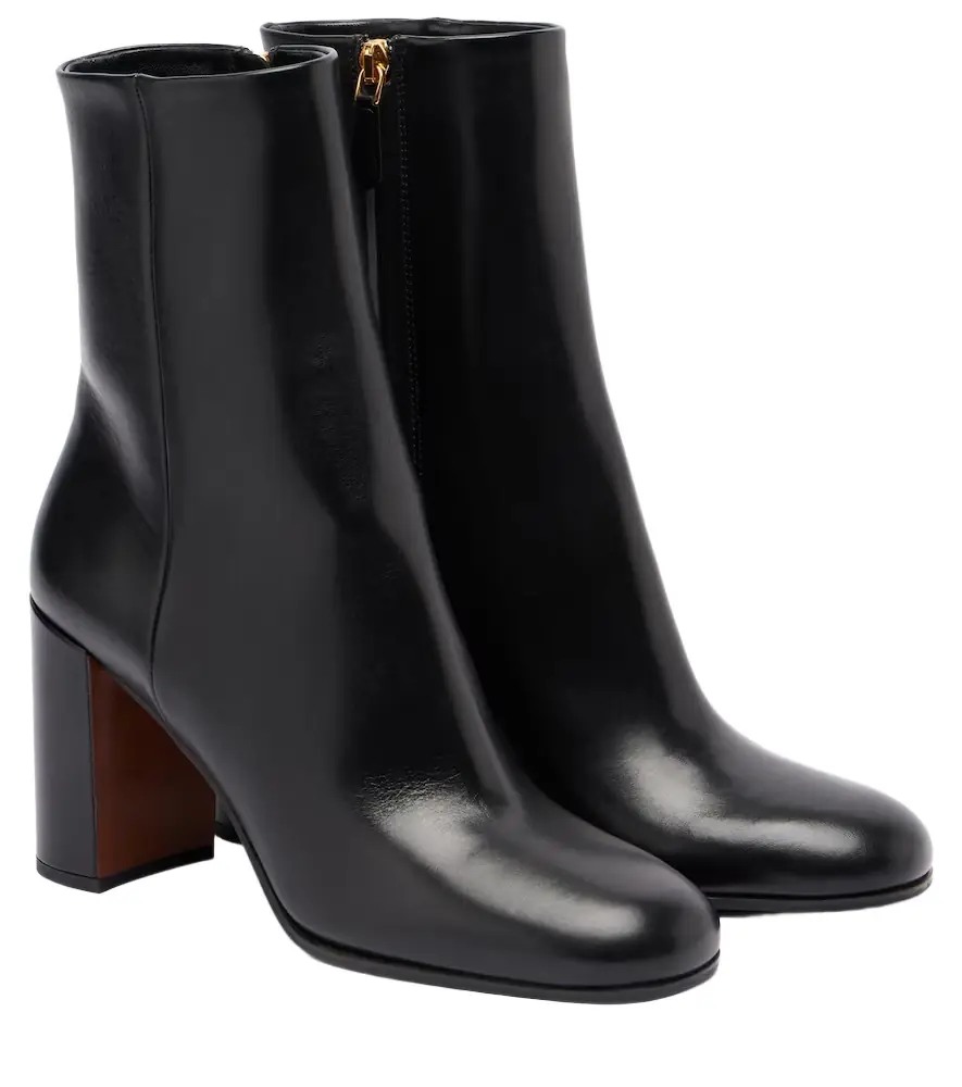 Prada Logo leather ankle boots
