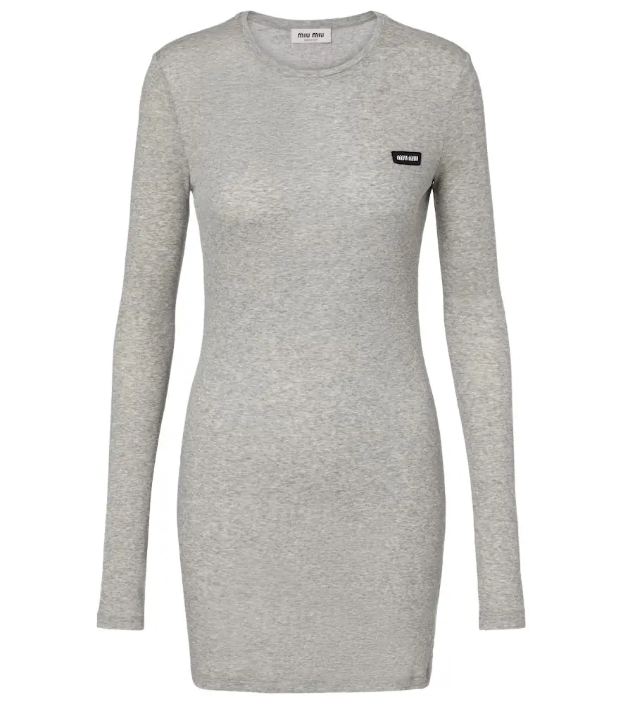 Miu Miu Cotton jersey minidress