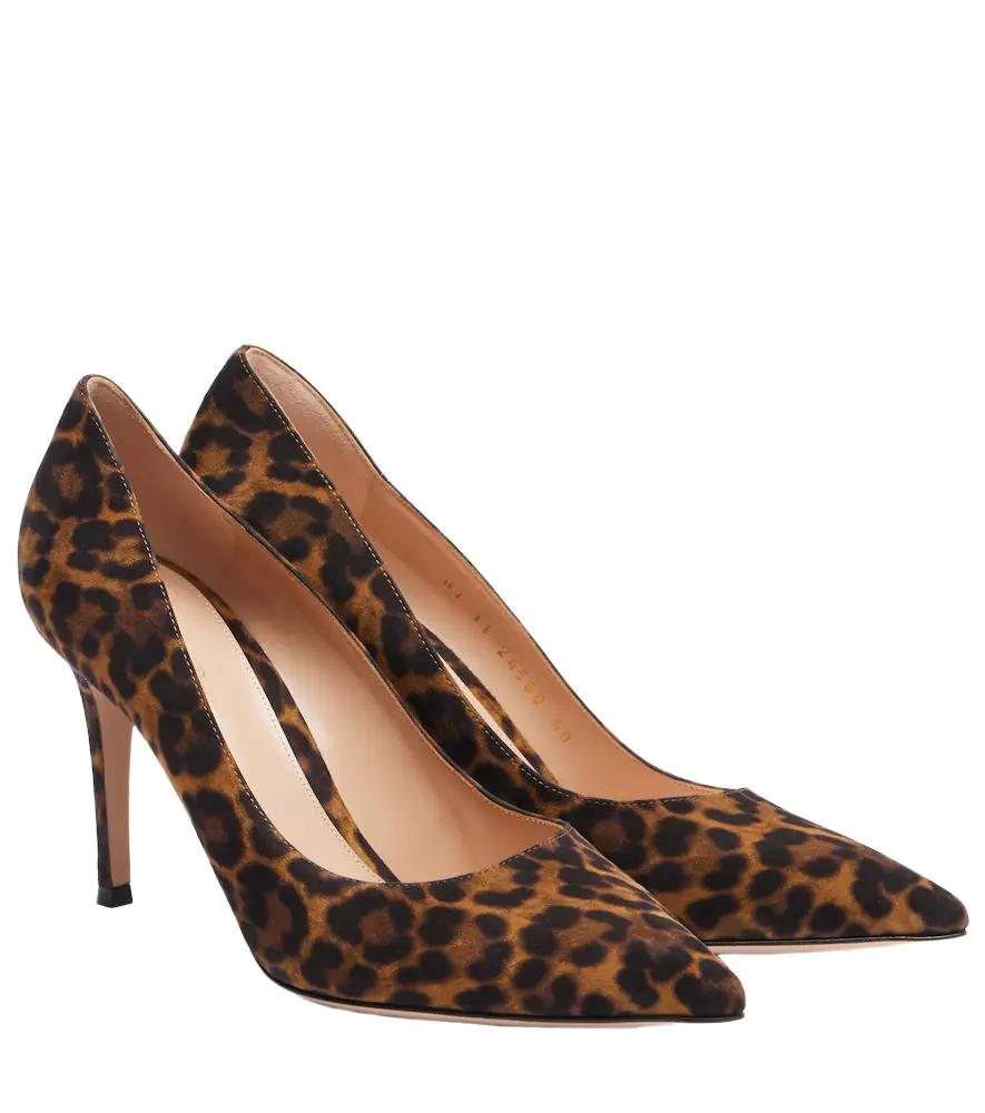 Gianvito Rossi Gianvito 85 leopard-print suede pumps