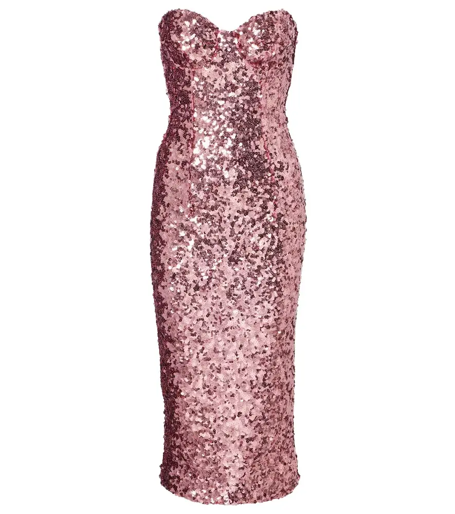 Dolce & Gabbana Sequined bustier dress