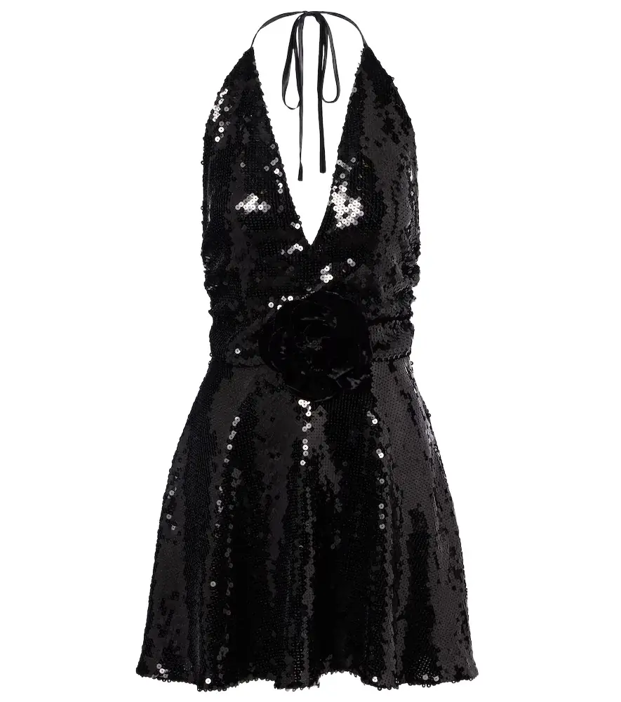 Dolce & Gabbana Sequined halterneck minidress