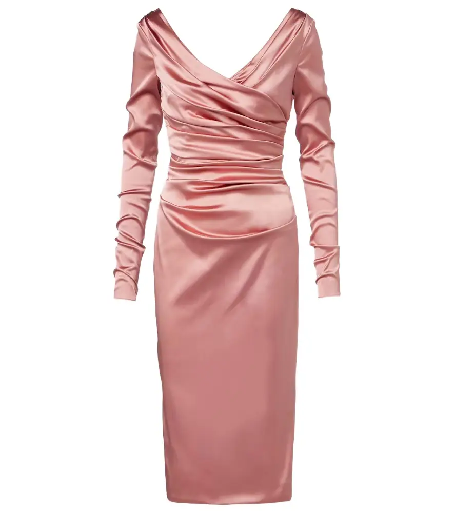 Dolce & Gabbana Draped satin midi dress