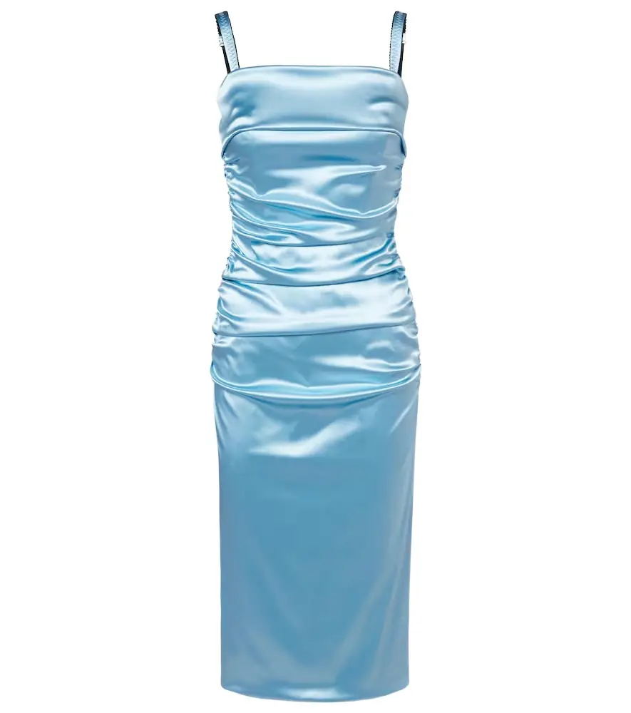 Dolce & Gabbana Ruched satin cocktail dress