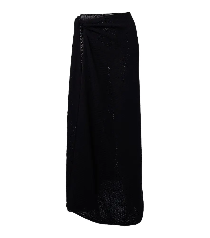 Christopher Esber Knitted cotton-blend maxi skirt