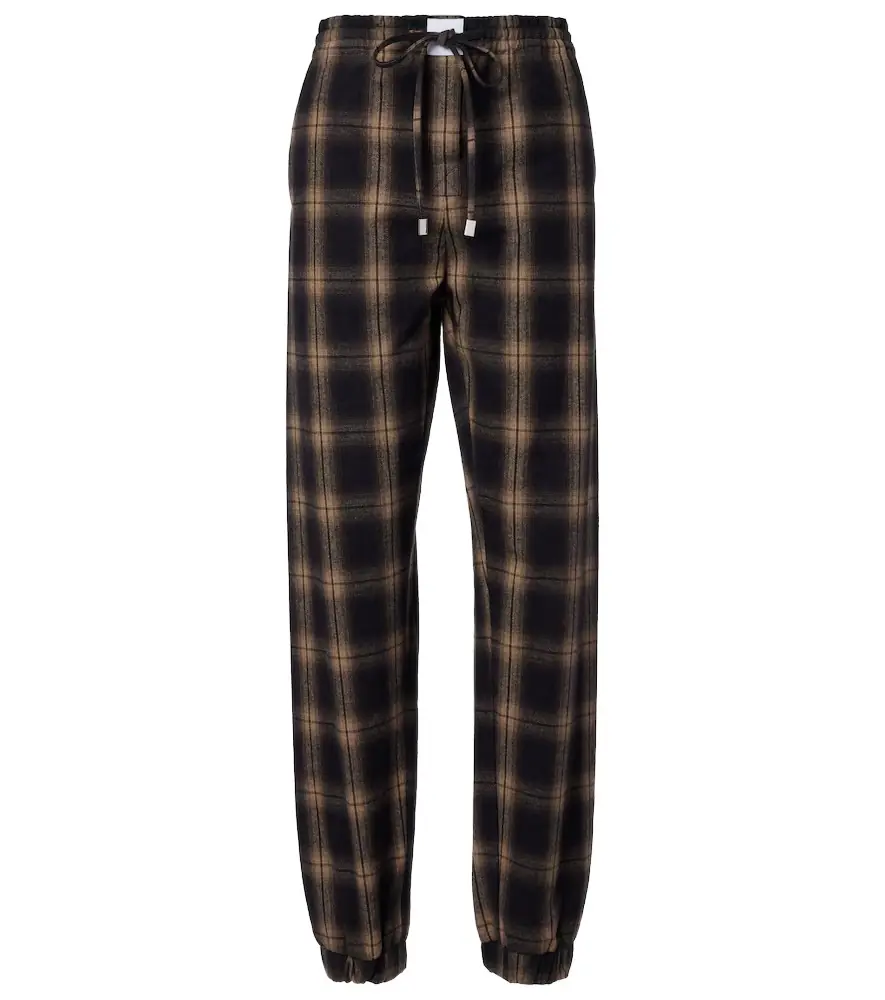 The Attico Checked cotton sweatpants