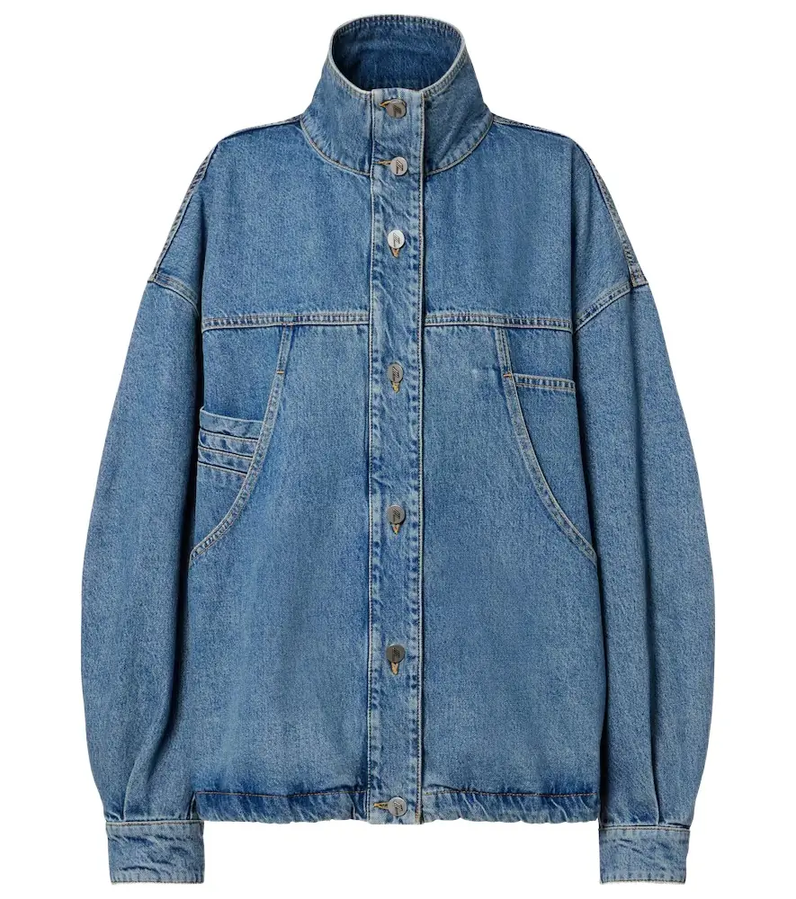 The Attico Oversized denim bomber jacket