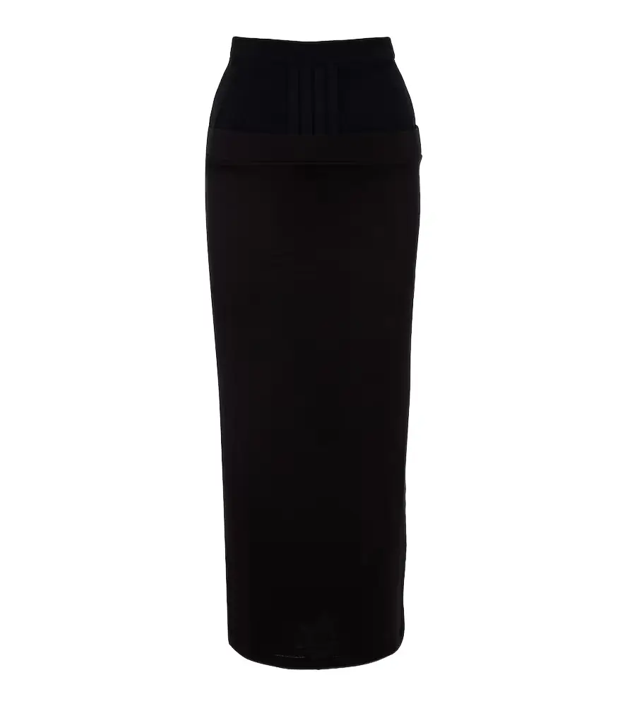 The Attico Jersey midi skirt