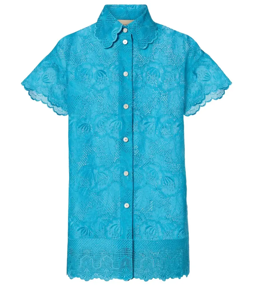 Valentino Embroidered cotton shirt
