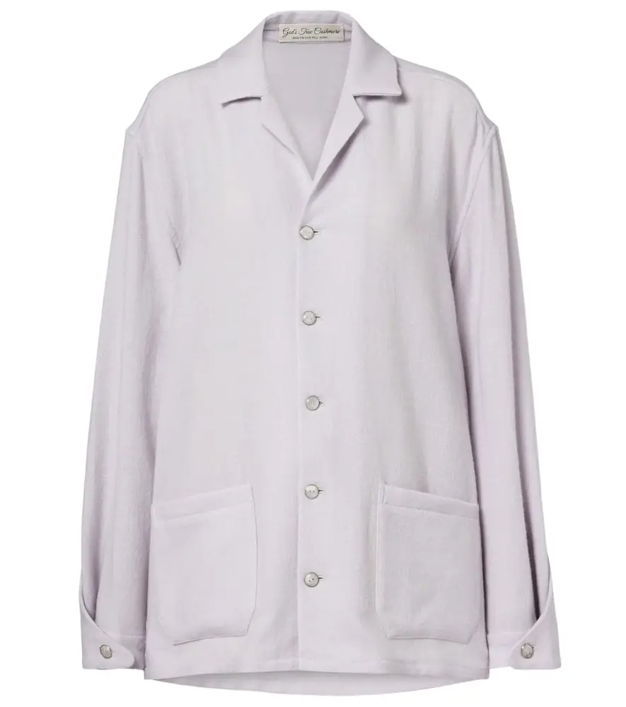 God's True Cashmere Affirmations cashmere pajama shirt with moonstone