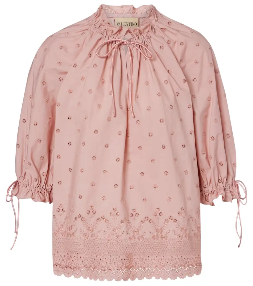 Valentino Broderie anglaise cotton blouse