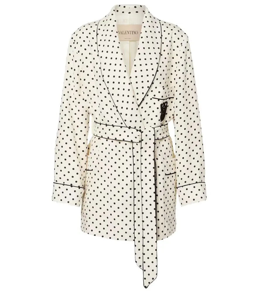 Valentino Plus De Pois belted jacket