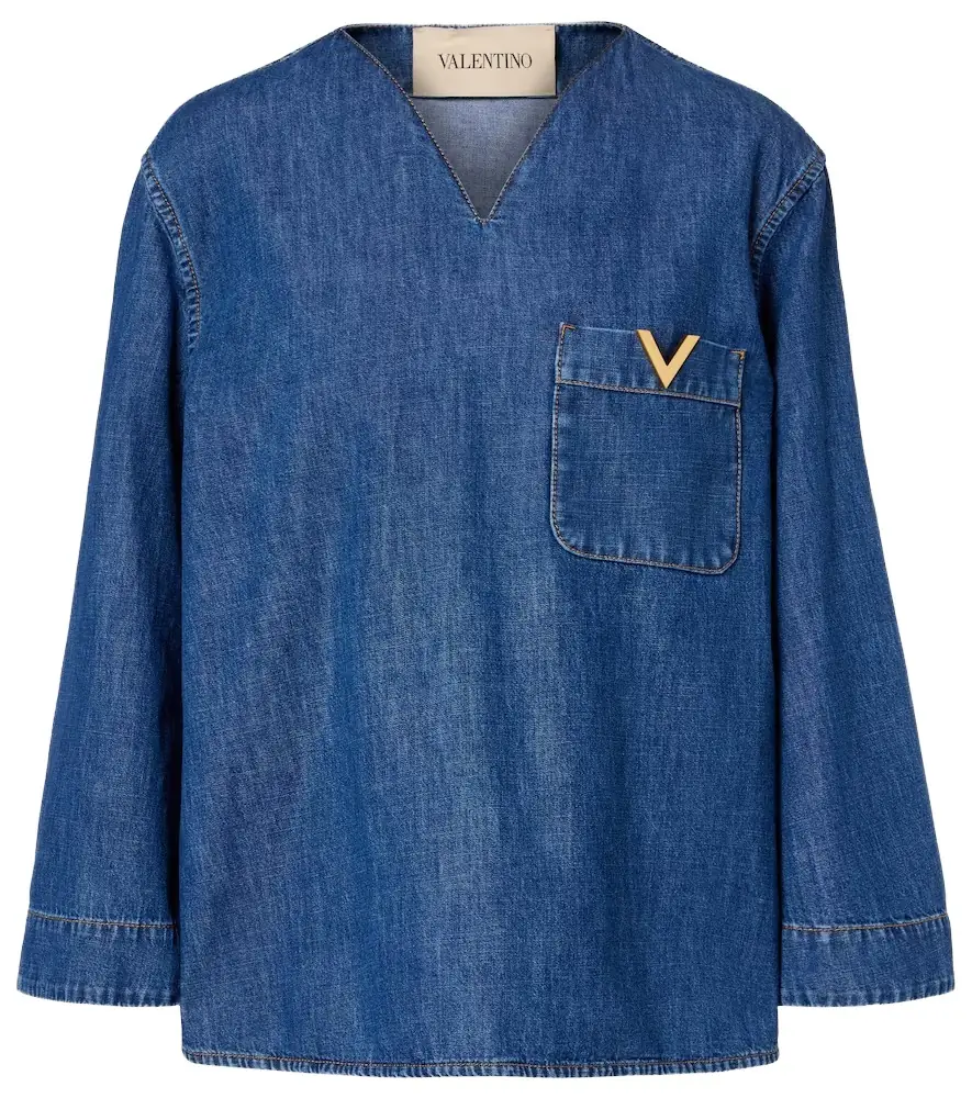 Valentino VGold chambray top