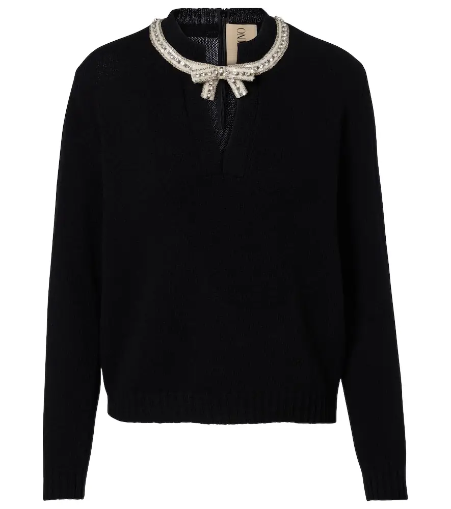 Valentino Sequined virgin wool sweater