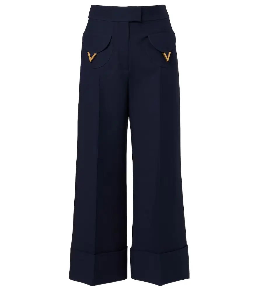 Valentino Crepe Couture VGold wide-leg pants