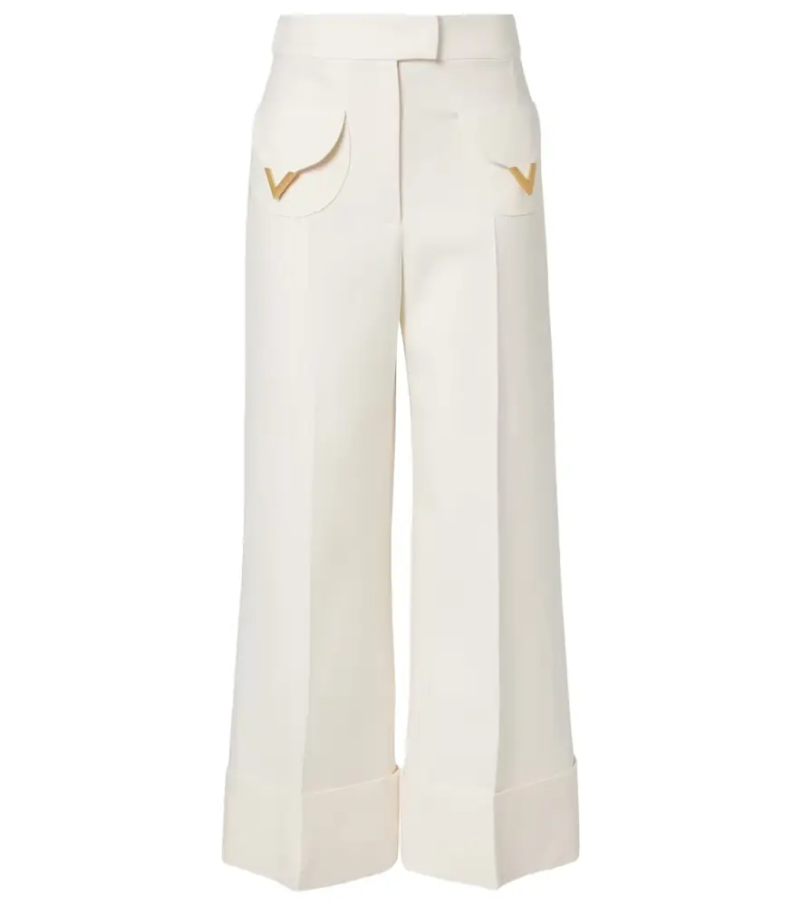 Valentino Crepe Couture wide-leg pants