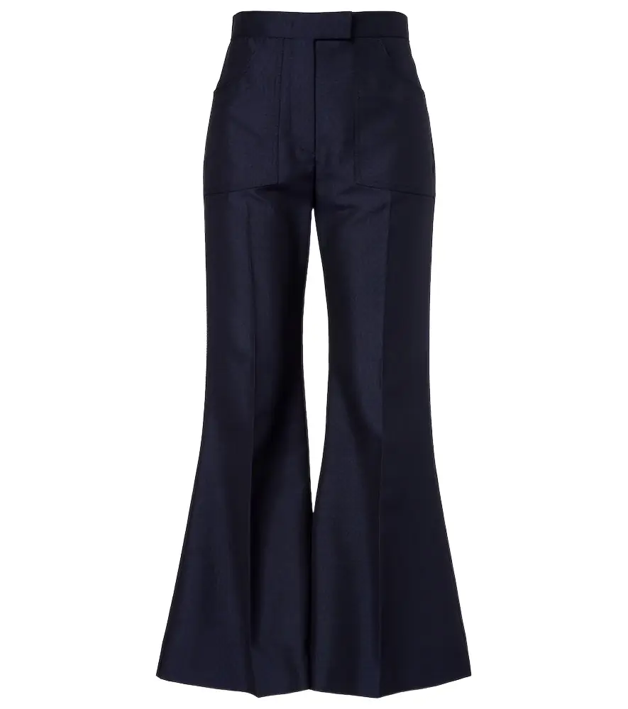 Valentino Wool and mohair flared pants