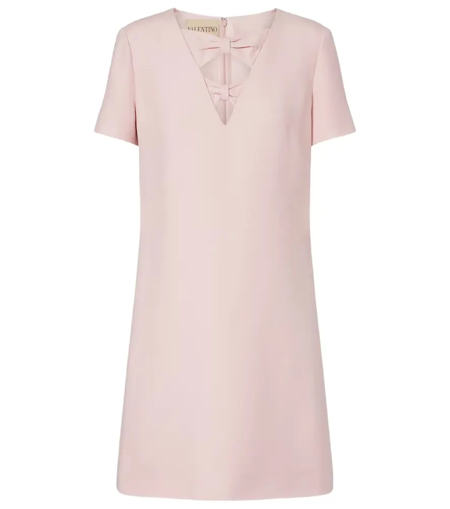 Valentino Crepe Couture bow-detail minidress