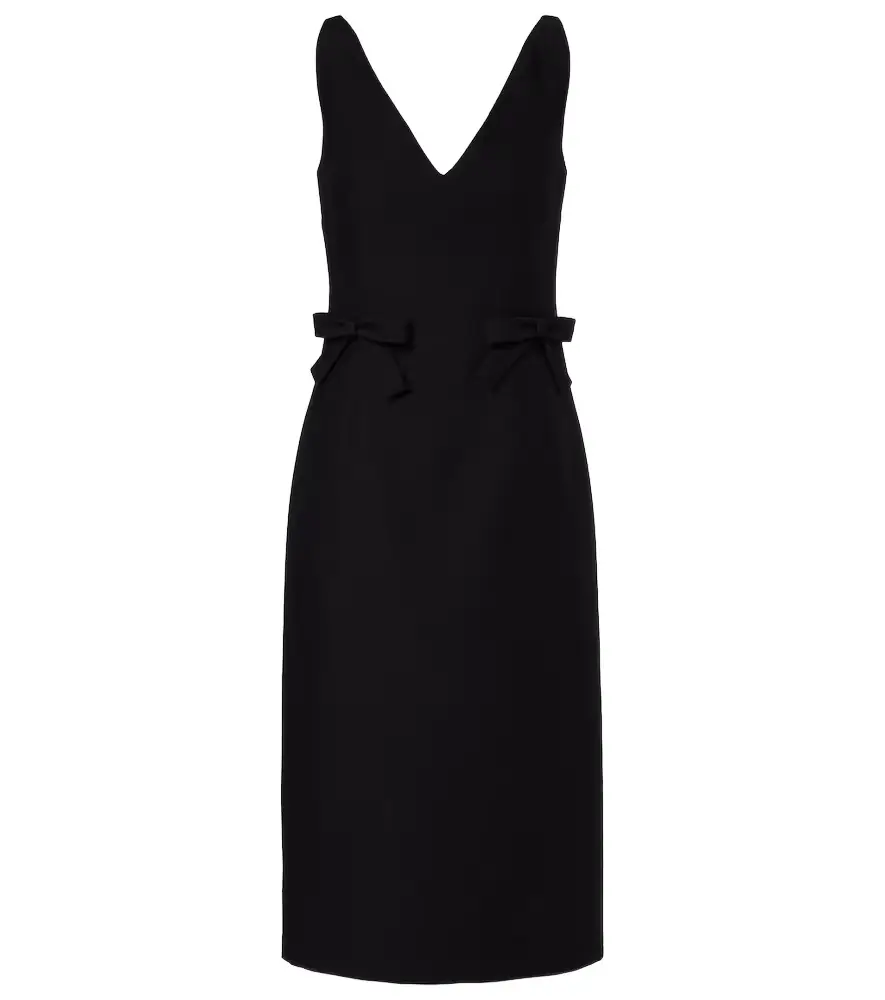 Valentino Crepe Couture bow-detail midi dress