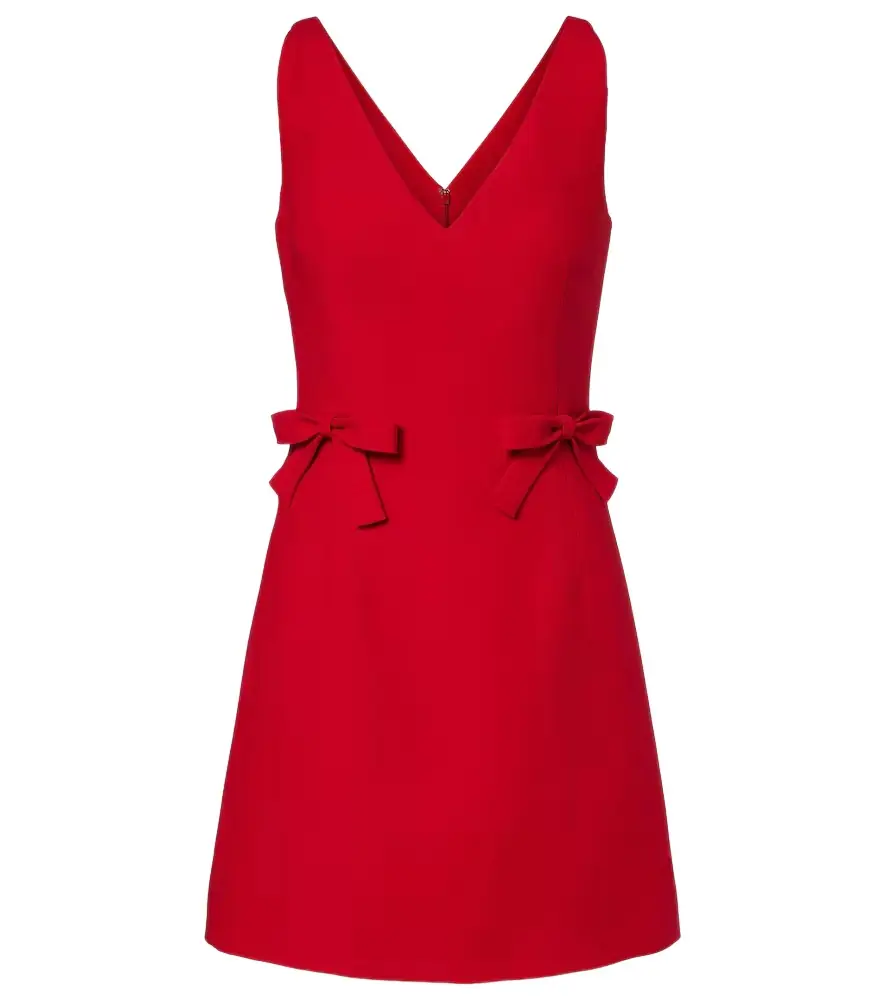 Valentino Crepe Couture bow-detail minidress