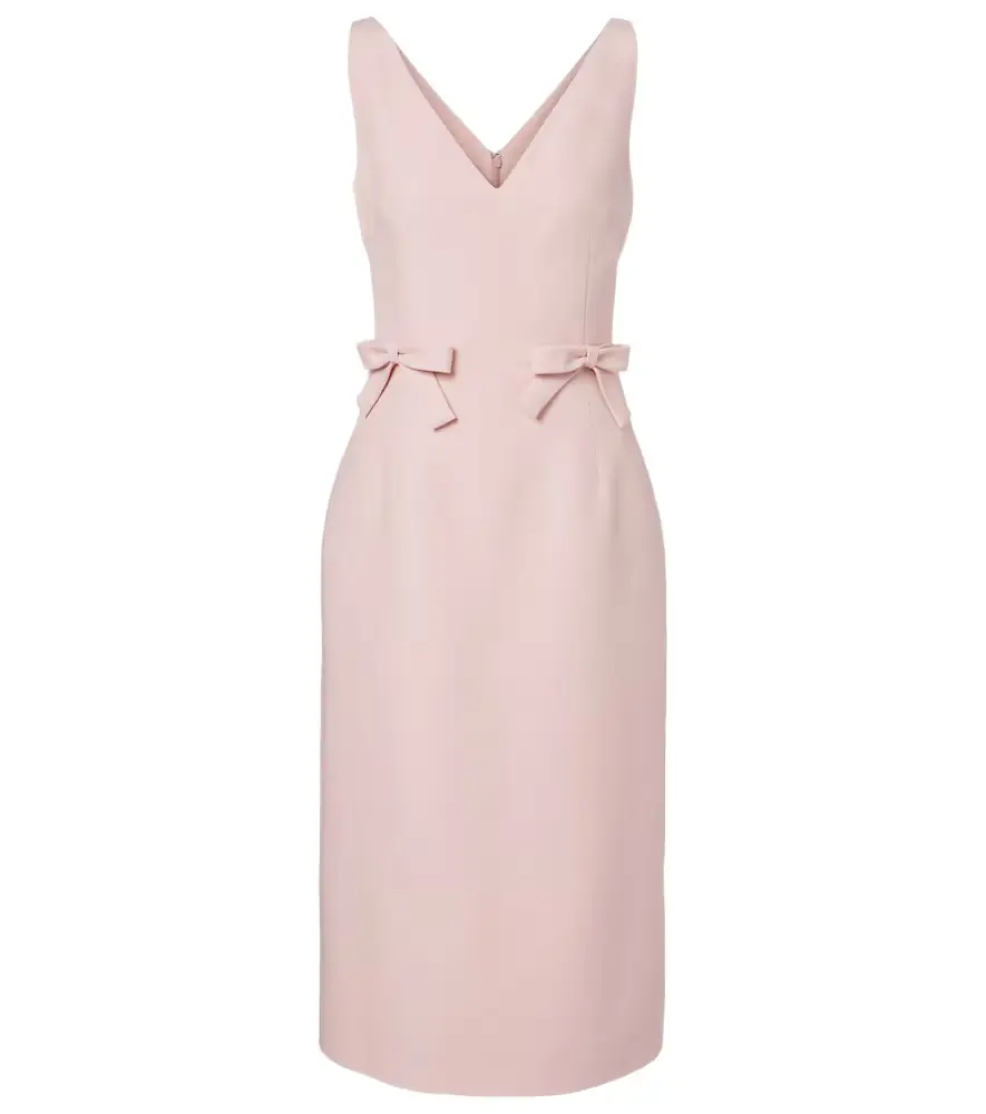 Valentino Crepe Couture bow-detail midi dress