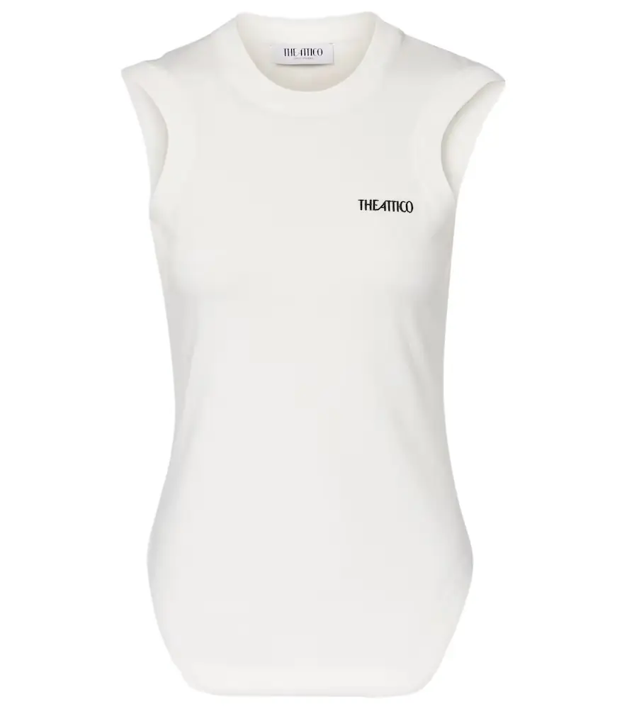The Attico Logo cotton top
