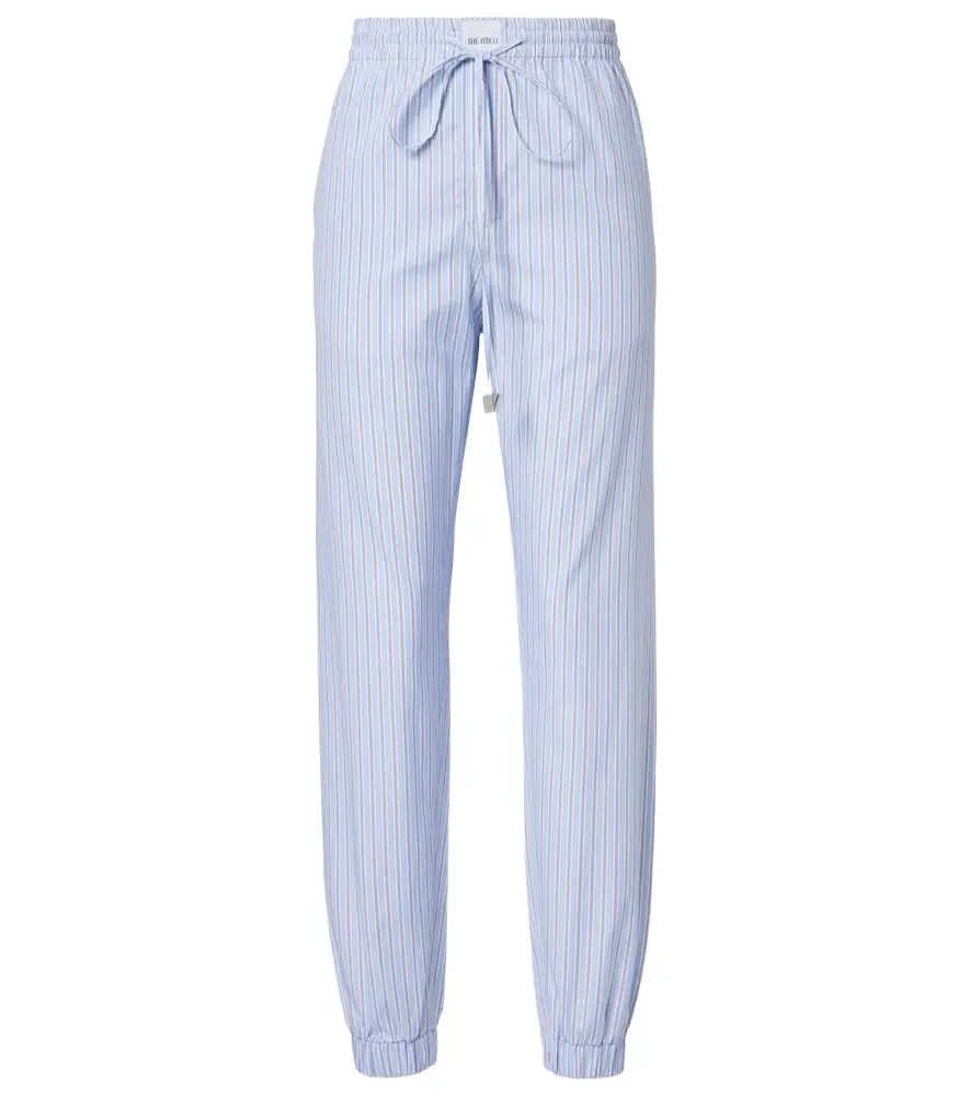 The Attico Striped cotton tapered pants