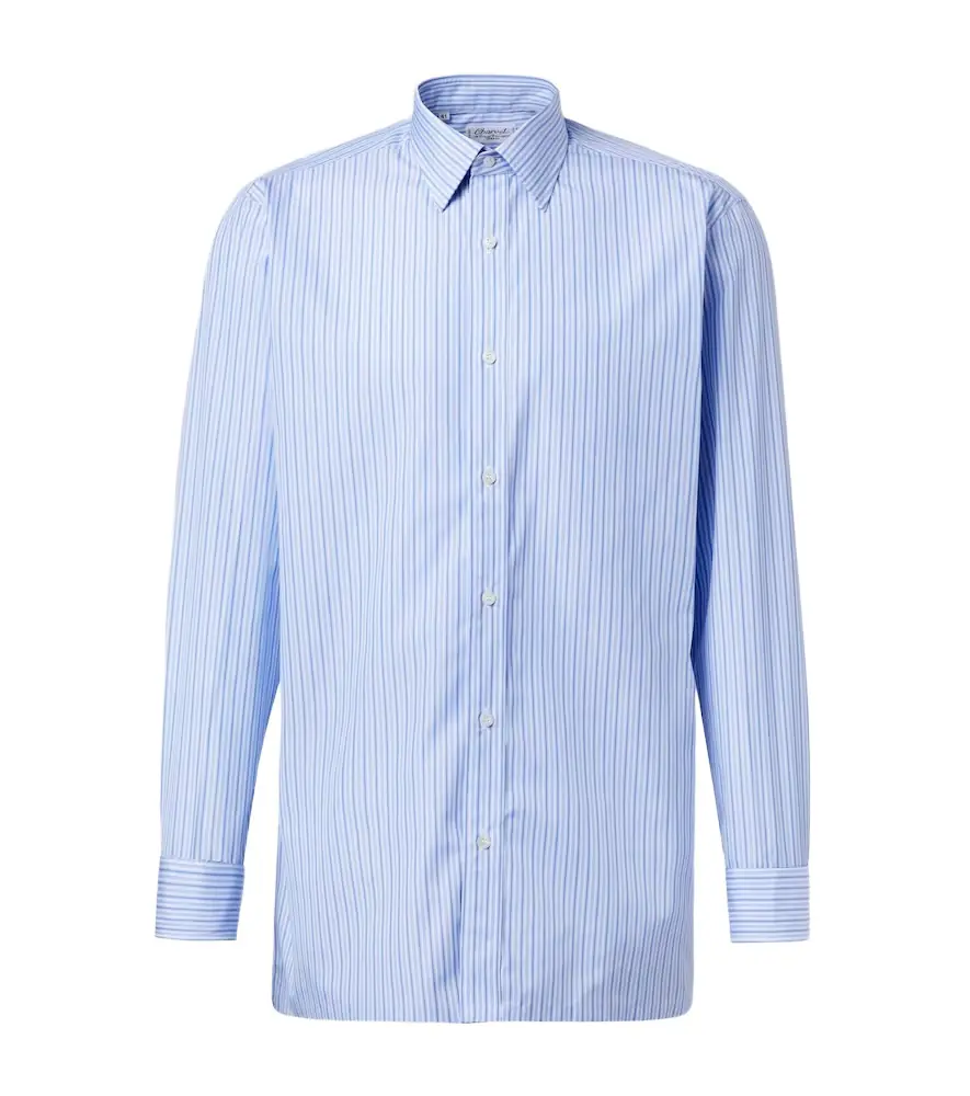 Charvet Striped cotton poplin shirt