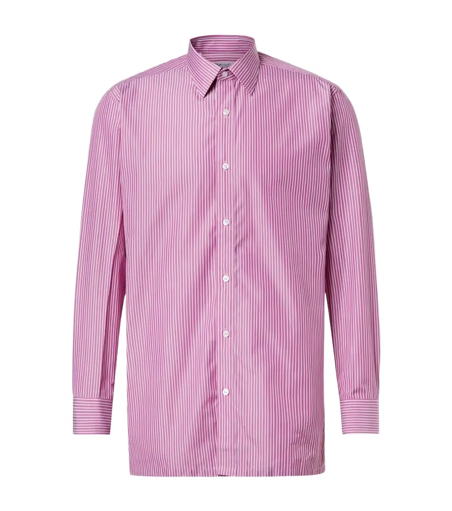 Charvet Striped cotton poplin shirt