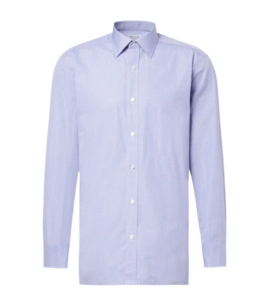 Charvet Checked cotton poplin shirt