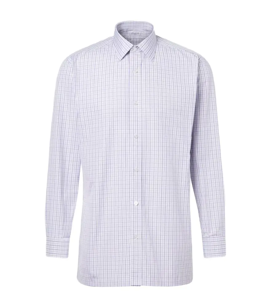 Charvet Checked cotton poplin shirt