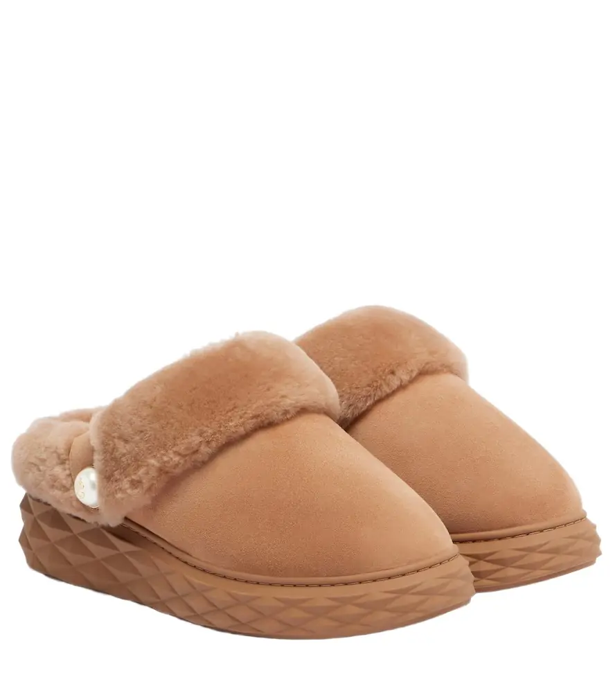 Jimmy Choo Diamond Maxi Mule F suede slippers