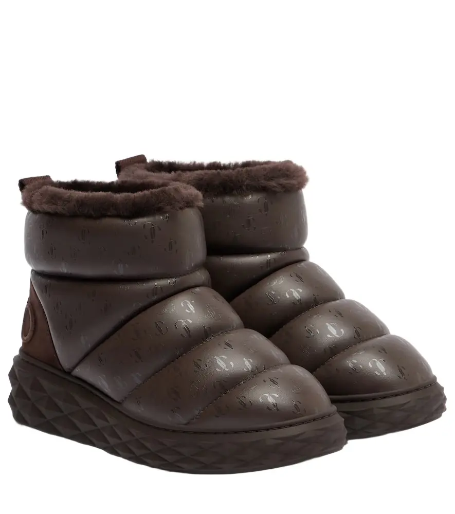 Jimmy Choo Xan shearling-lined leather snow boots
