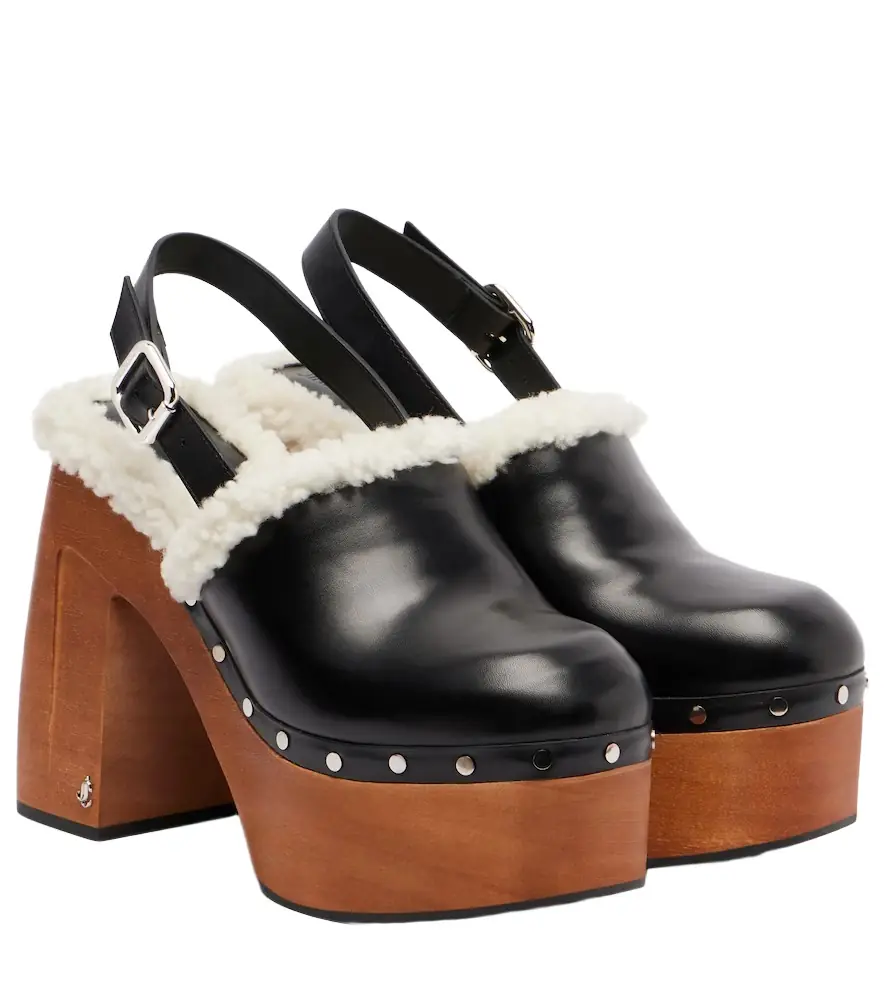 Jimmy Choo Alida 135 leather platform clogs