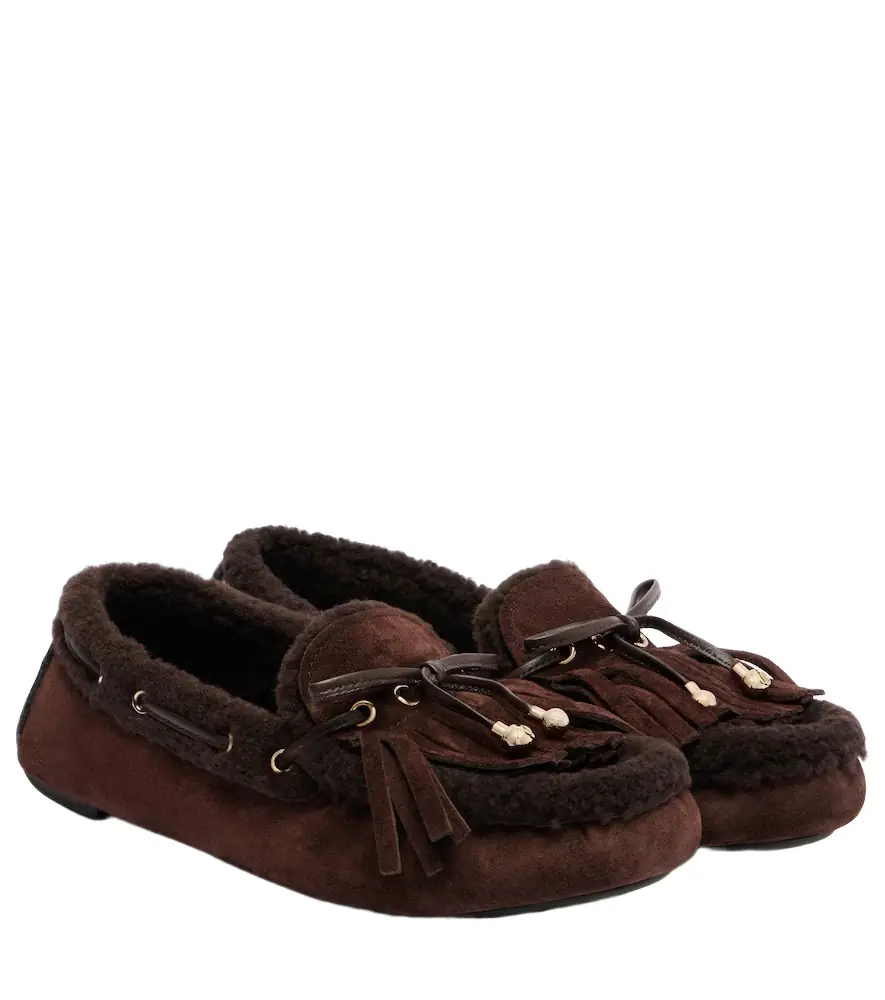 Jimmy Choo Manon fringed suede loafers