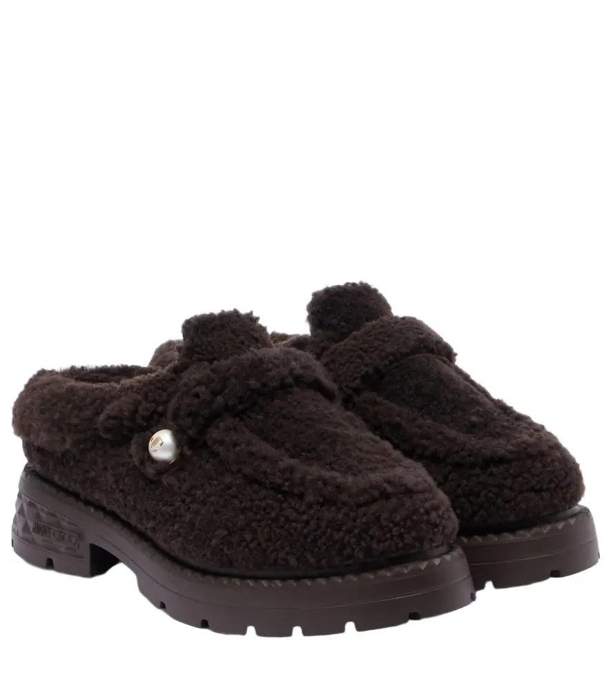 Jimmy Choo Shea shearling platform mules