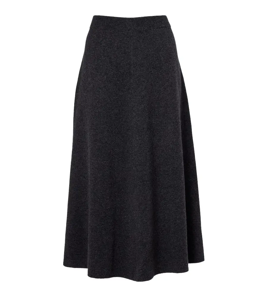 Jardin des Orangers Wool and cashmere midi skirt