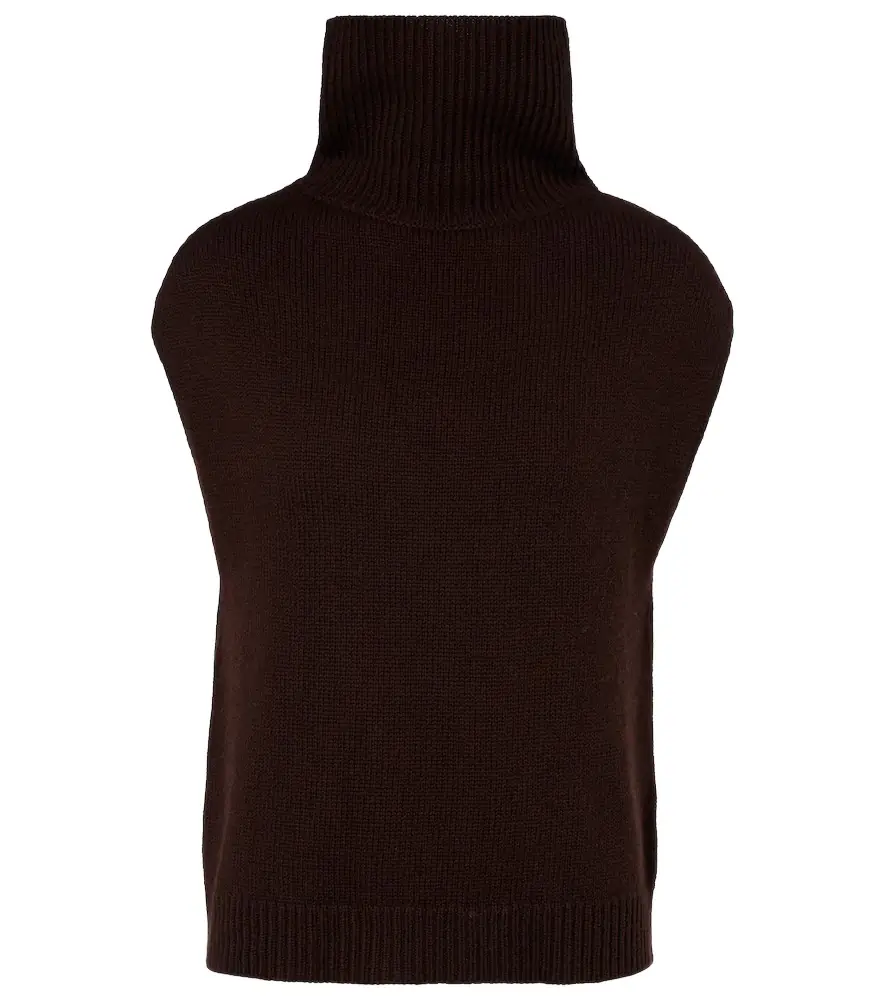 Jardin des Orangers Turtleneck wool and cashmere sweater vest