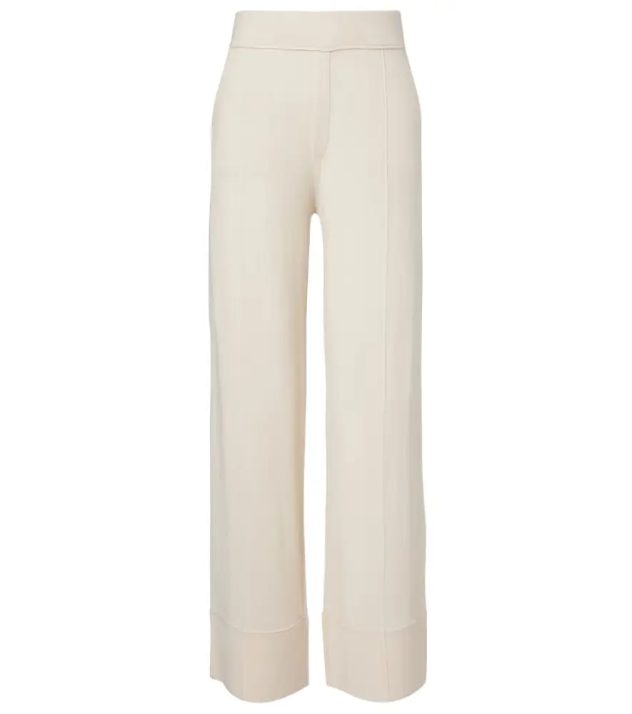 Jardin des Orangers Wool and cashmere wide-leg pants