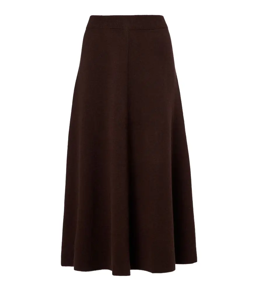 Jardin des Orangers Wool and cashmere midi skirt