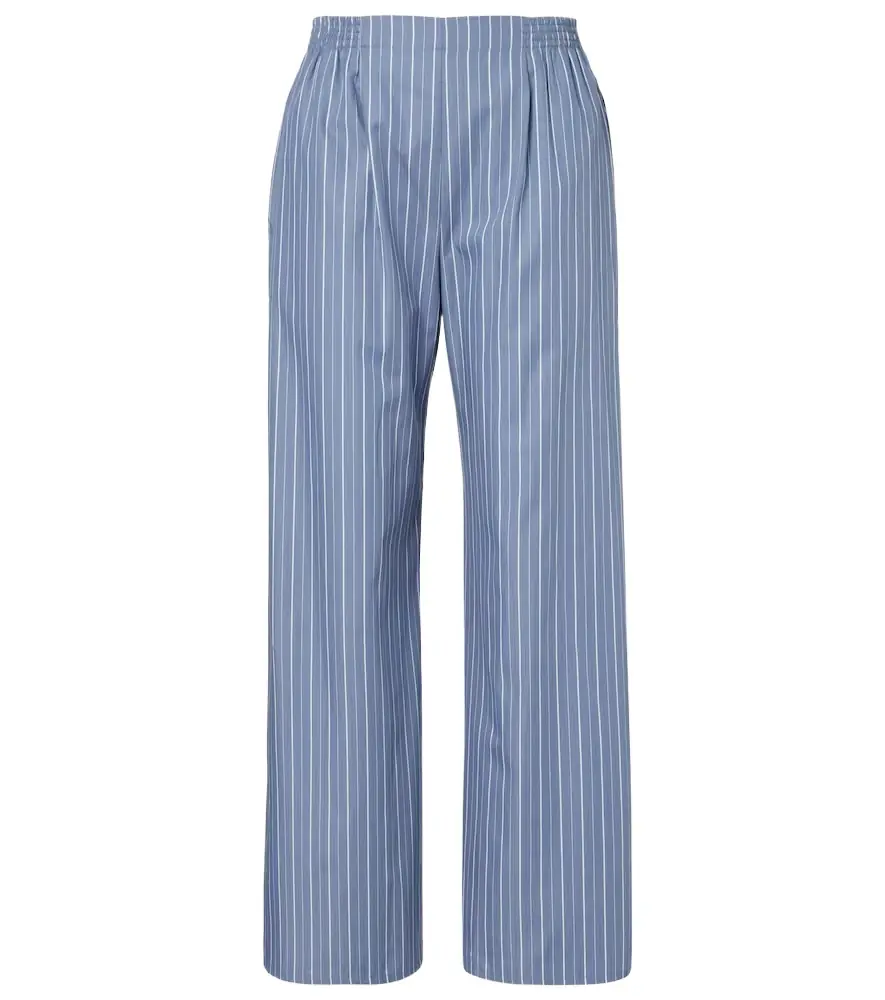 Leset Yoshi cotton-blend twill wide-leg pants