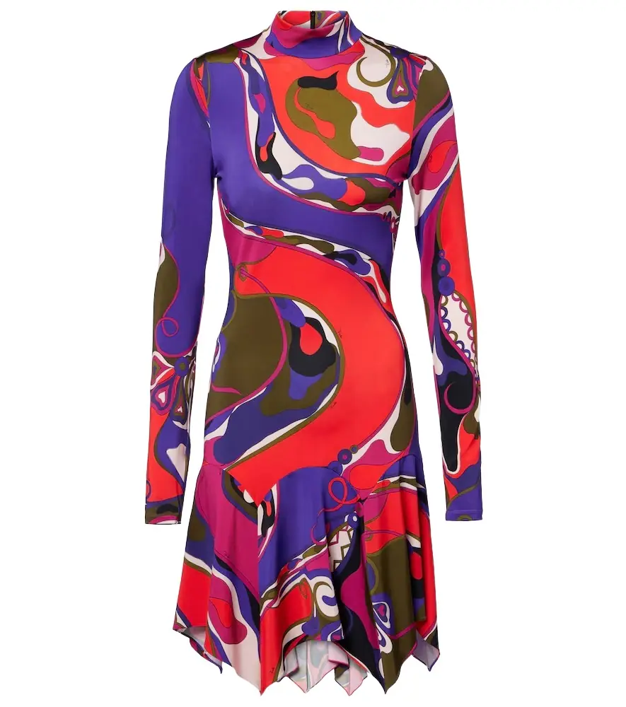 Pucci Orchidee jersey minidress